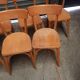 Set of 7 wooden bistro chairs