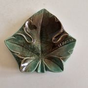 Leaf-shaped ceramic bowl by Dejardin - N Tréca Douai