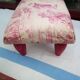 Pouf, footstool toile de jouy