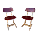 Pair of child chair Casals beech red
