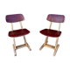 Pair of child chair Casals beech red