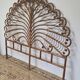 Peacock headboard in rattan Bamboo vintage 1970s