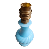 Pied de lampe en opaline turquoise