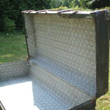 Green vintage travel trunk