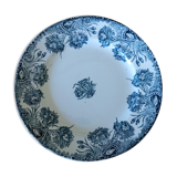 Assiette ancienne porcelaine terre de fer saint Amandinoise oeillets