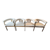 4 Eichholtz Clubhouse Bouclé Cream chairs