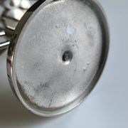 Chrome metal habitat candle holder from the 90s