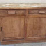 Buffet wood rough sliding doors