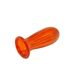 ABM Vase, mid-century modern, orange glass, Poland, 1970s