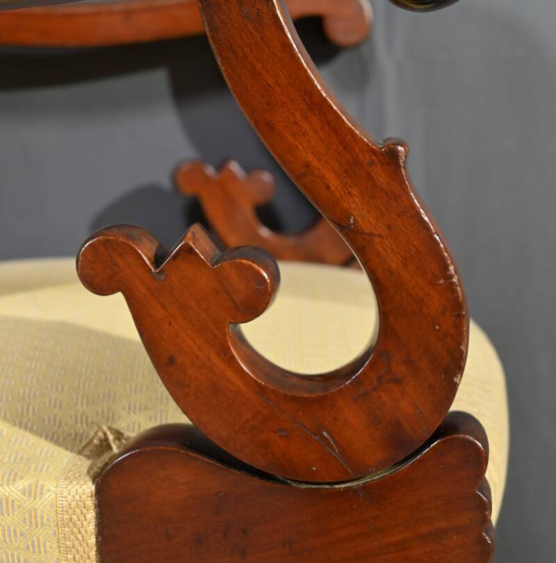 Mahogany Office Armchair, Restoration Period – Early 19th Century