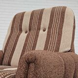 Fauteuil relax danois, revêtement en laine d'origine, années 70