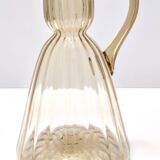 Straw-Colored Glass Pitcher Vase Ascribable to Vittorio Zecchin, Italy