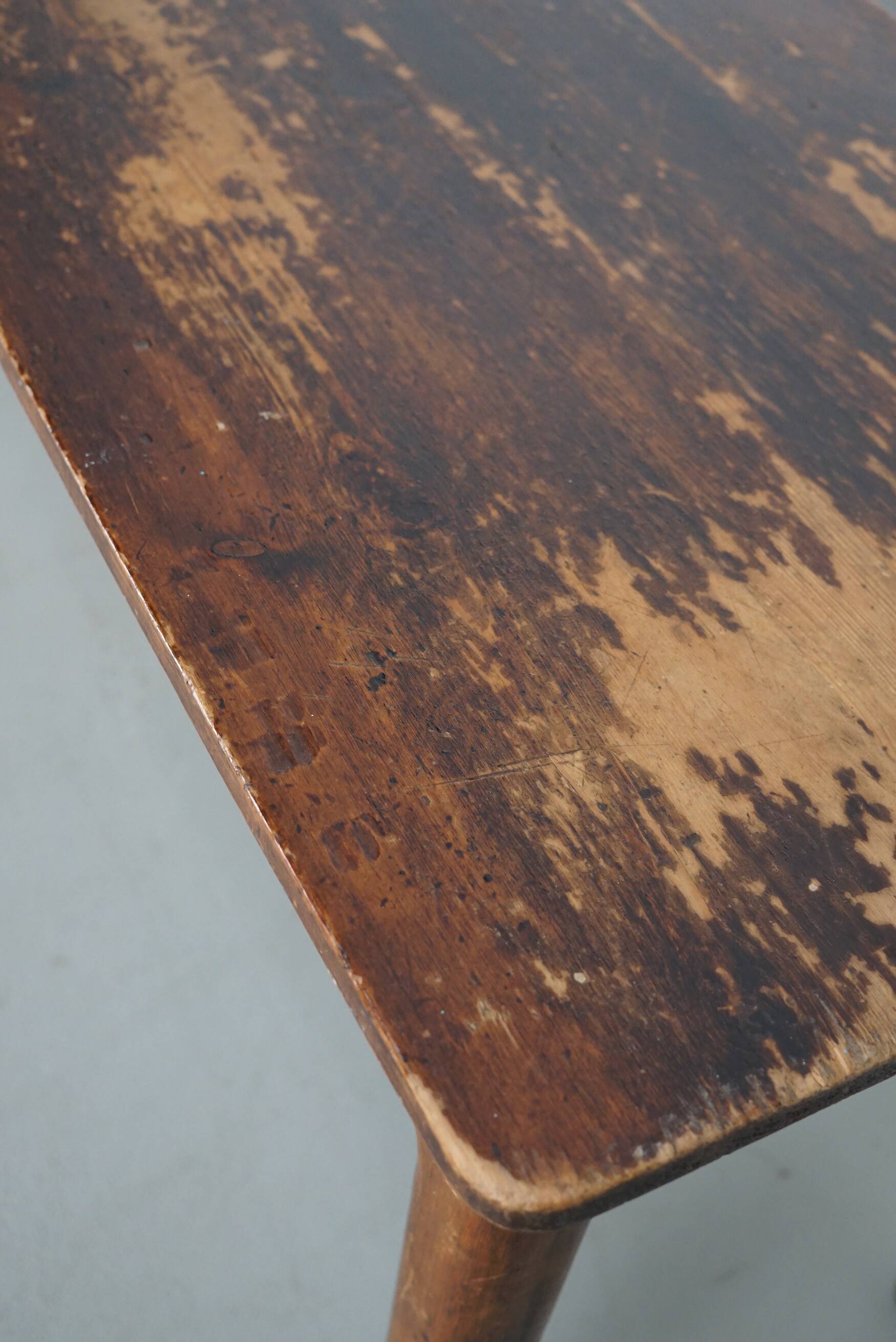 Vintage French Rustic Farmhouse Pine Side Table or Desk, 1950s