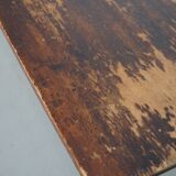 Table d'appoint ou bureau vintage en pin rustique français, années 1950