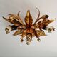 Italian ceiling light in gold-tone metal, 1970s