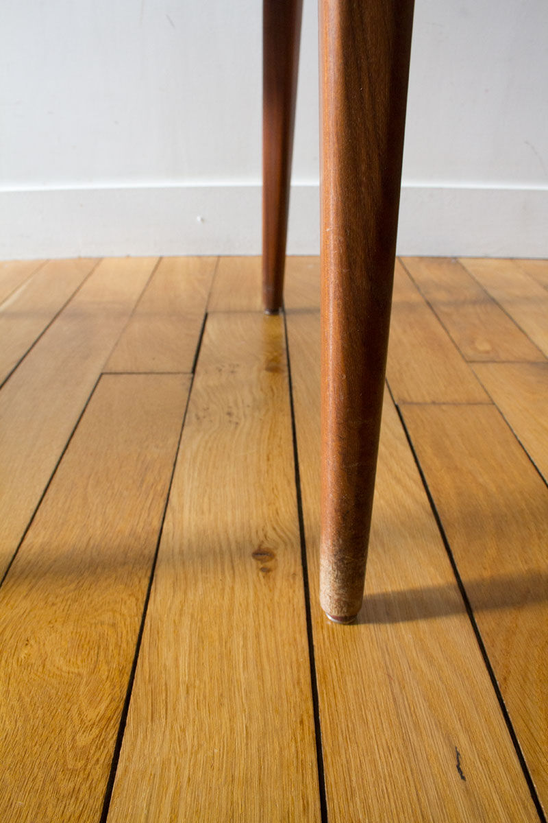 Teak and skai chair