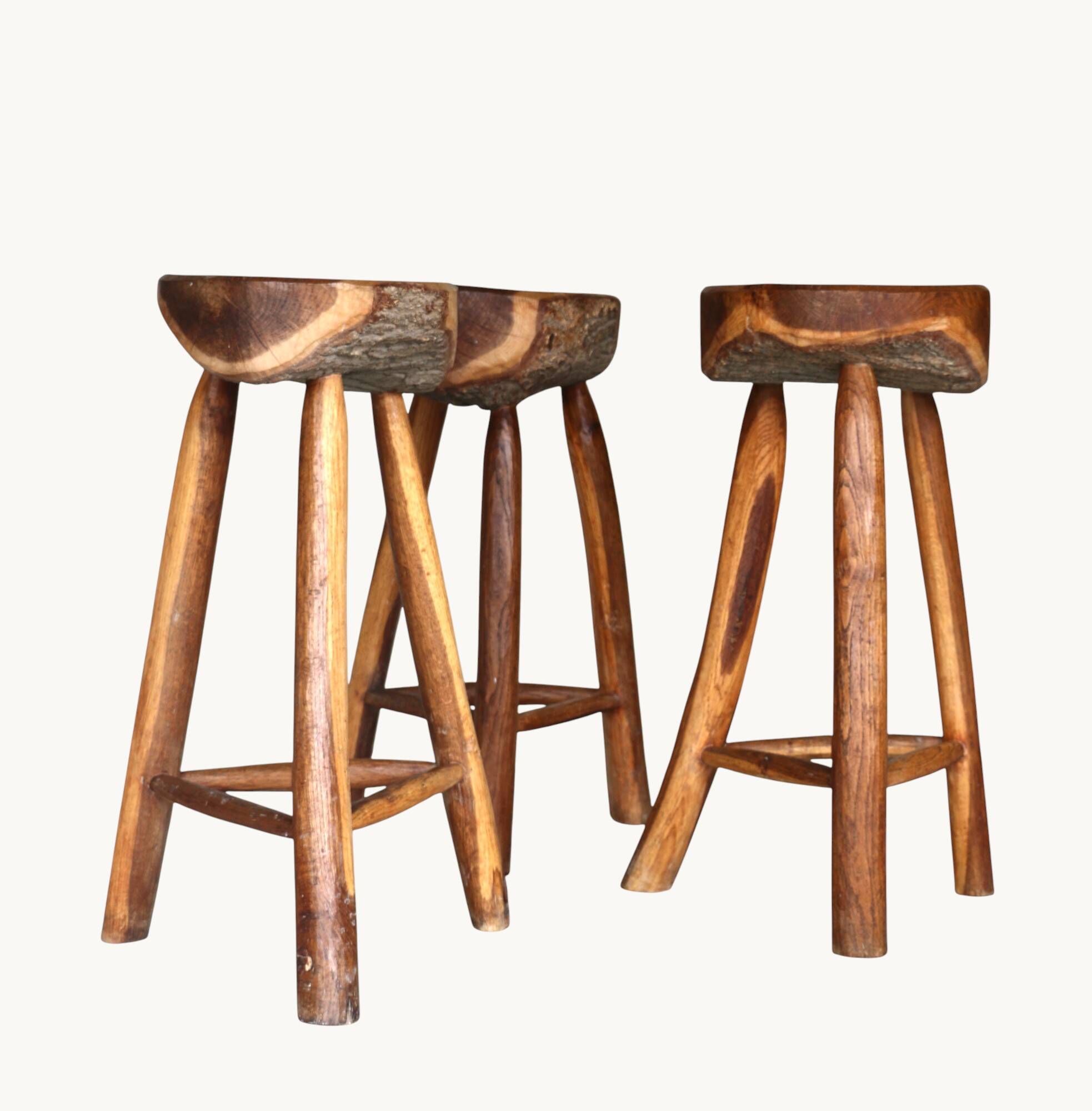 A set of three stools, France 1960s.