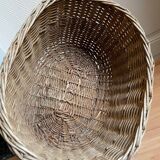 Panier osier marron gris