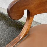 19th-century mahogany office chair