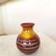 Vintage Scheurich Fat Lava Vase: West German Red & Yellow Pottery