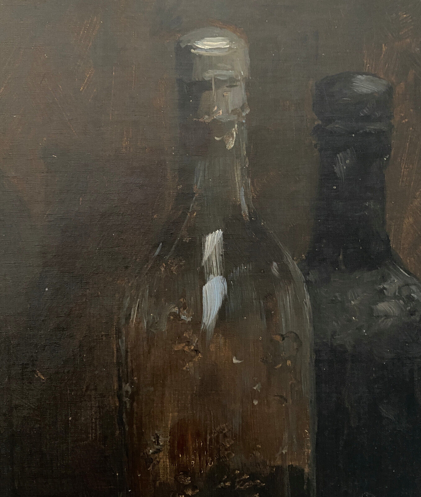 HST painting "Still Life with Fish" HST signed Nils II Forsberg