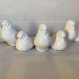 Seven dove bird candle holders