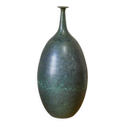 Vase bouteille en céramique émaillé Poterie Gubbels (Pays Bas)