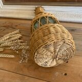 Vintage wicker bottle