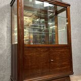 Gaston Poisson: Art Deco period display cabinet with varnished mahogany system