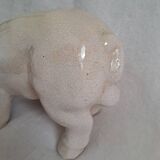 Statue. Cracked ceramic pig.