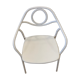Chaise fauteuil blanche en acier exterieur