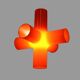 Suspension Jan Melis & Ben Oostrum pour Dark - Modèle « Crosslight » - Années 90, Pays-Bas
