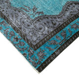 Tapis rustique anatolien des années 1980 180 cm x 275 cm tapis turquoise fait à la main