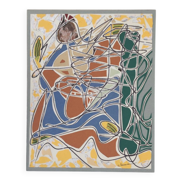 Pierre clamagirand,dit clama (1934-2015).technique mixte.