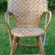 Vintage chestnut children's armchair