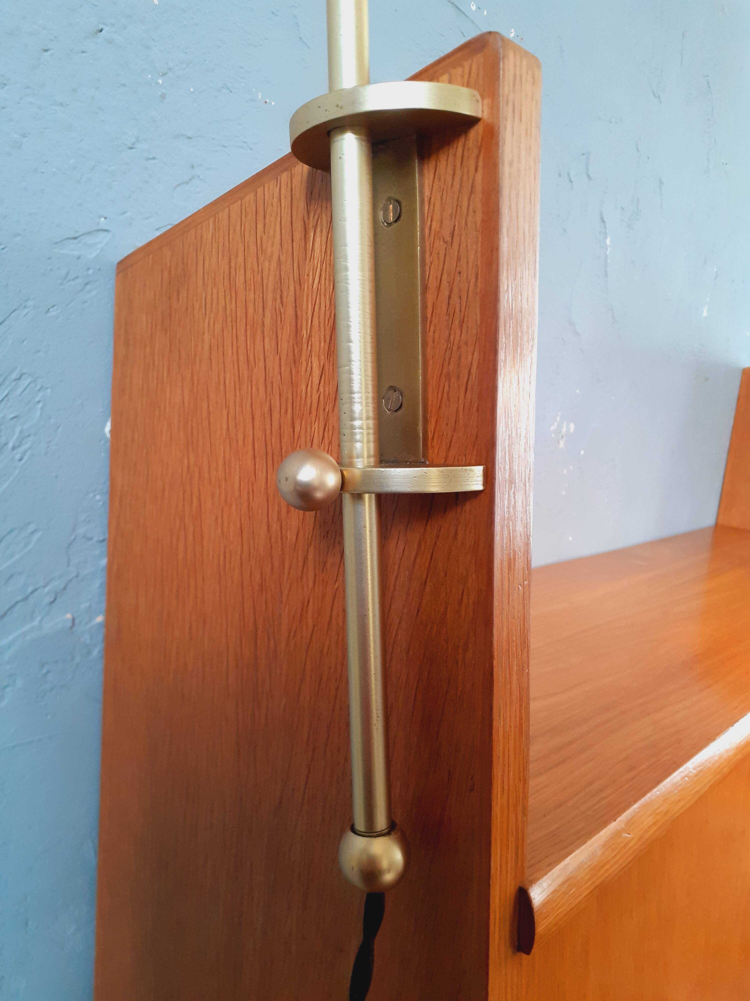 Wall-mounted oak desk from the 1950s.