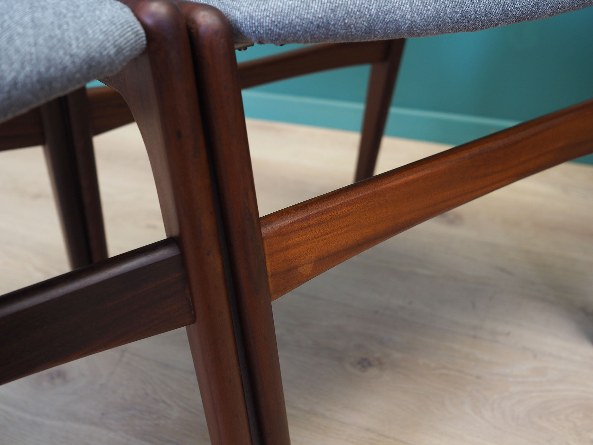 Set of five rosewood chairs, Danish design, 70s, made by Henning Kjaernulf
