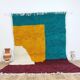 Handmade wool Berber rug 295 x 197 cm