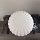 Geometric table lamp with pleated opaline shade