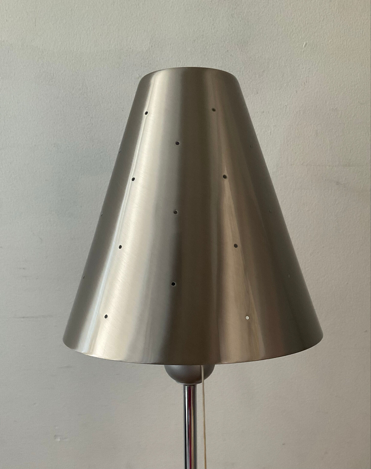 Brushed aluminium design lamp