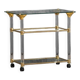 Vintage brass and lucite serving trolley, France 1960s
