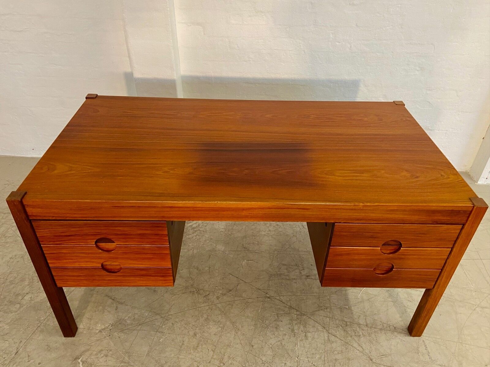 Vintage retro Danish mid-century rosewood desk by Christian Linneberg 1960s