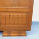 Vintage Art Deco wardrobe made of solid oak from the 1950s.