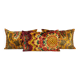Set of 3 vintage velvet cushion covers 41x61 cm