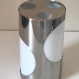 Lamp stainless steel and design perpex Space Age 1970