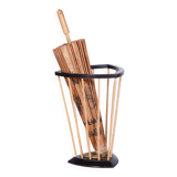 Restored MidCentury Beech Umbrella Stand, Revived Polish, Czechia, 1950s