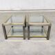 Hollywood Regency Two-Tier Sofa End Tables, 1970s, Set of 2