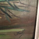 Old oil on panel still life signed