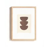 Collection of 4 abstract paintings, Col.Moka, on paper, signed Eawy