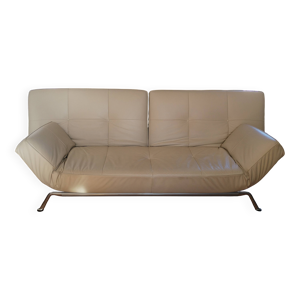 Canapé cuir beige smala